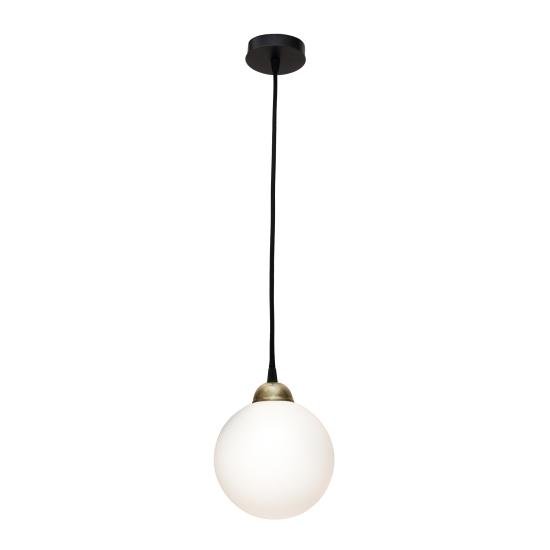 Светильник подвесной MSK Electric Luna со стеклянным плафоном шар под лампу Е27 PL 2026 BK