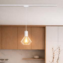 Світильник трековий підвісний MSK Electric Diadem під лампу E27 білий NT 2215 WH