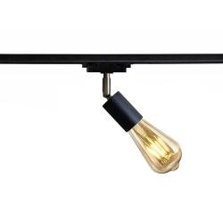 Світильник трековий MSK Electric Asket з поворотним механізмом на шинопровід чорний E27 NL 1222 BK