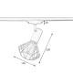 Светильник трековый MSK Electric Diadem поворотный на шинопровод белый NT 22151-1 WH
