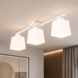 Люстра стельова на три плафони MSK Electric Dublin під лампи E27 біла NL 16610-3 WH