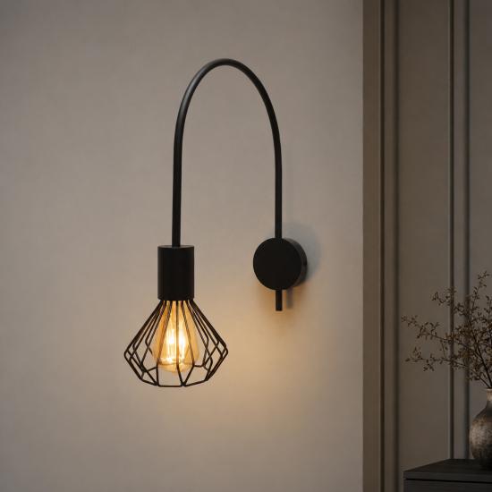 Светильник настенный MSK Electric Diadem бра под лампу Е27 из металла NL 221549 BK