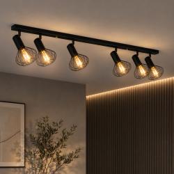 Светильник лофт MSK Electric Lotus потолочный NL 14151-6 BK