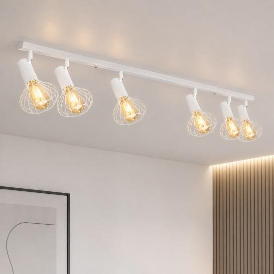 Светильник лофт MSK Electric Lotus потолочный NL 14151-6 WH