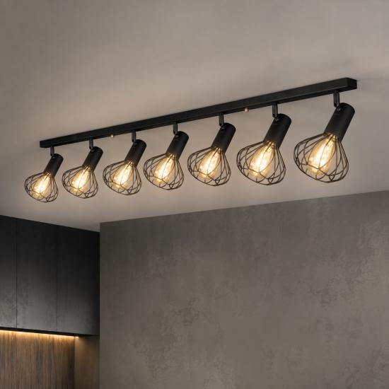 Светильник лофт MSK Electric Lotus потолочный NL 14151-7 BK