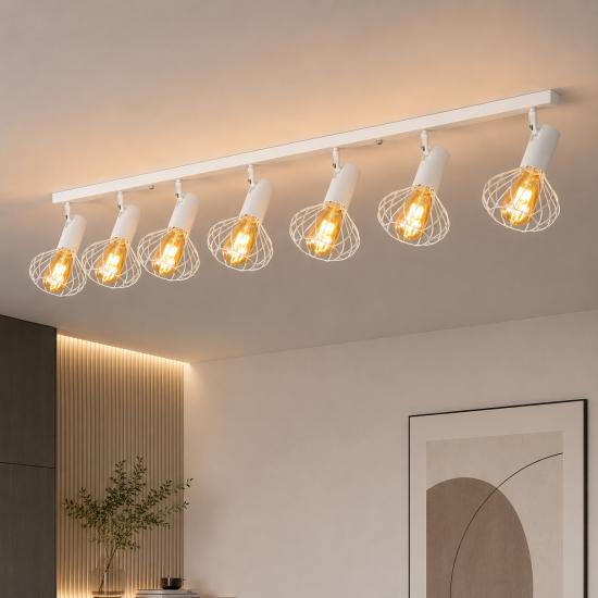 Светильник лофт MSK Electric Lotus потолочный NL 14151-7 WH