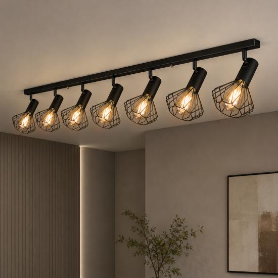 Світильник лофт MSK Electric Diadem стельовий NL 22151-7 BK