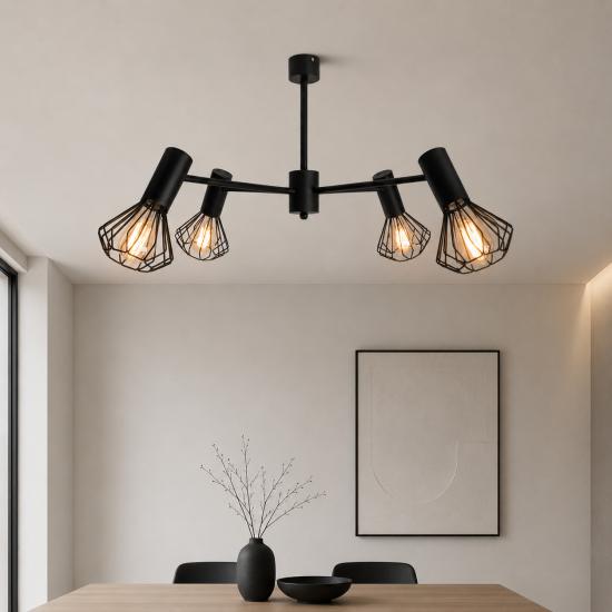 Люстра MSK Electric Diadem на чотири плафона NL 22152-4 BK