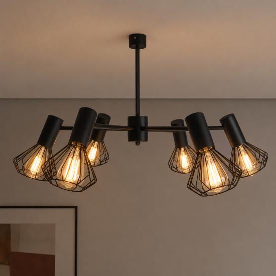 Люстра MSK Electric Diadem на шесть плафонов NL 22152-6 BK