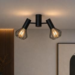 Люстра стельова MSK Electric Diadem під дві лампи Е27 NL 22154-2 BK