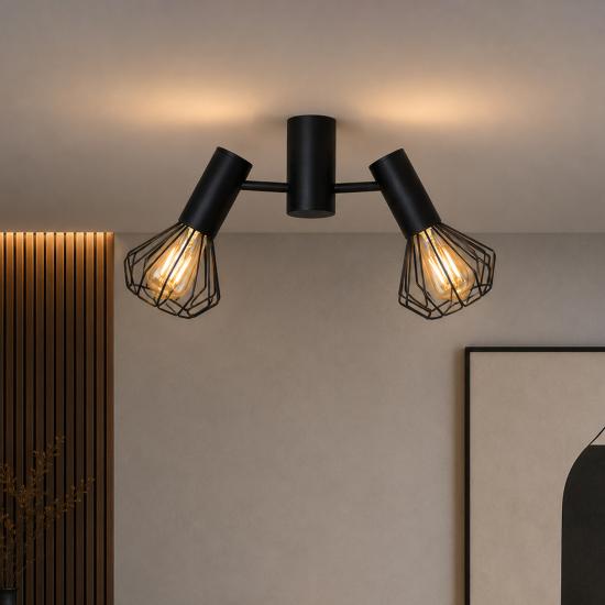 Люстра потолочная MSK Electric Diadem под две лампы Е27 NL 22154-2 BK