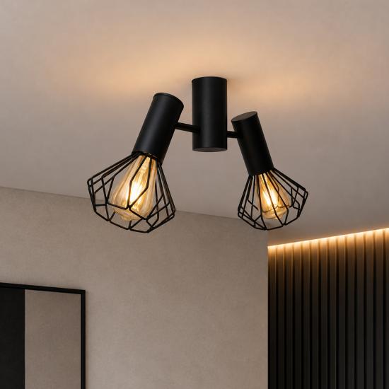 Люстра потолочная MSK Electric Diadem под две лампы Е27 NL 22154-2 BK