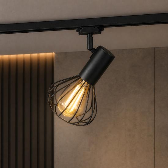 Светильник трековый MSK Electric Lotus в стиле лофт NT 14151-1 BK