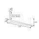Светильник подвесной линейный 125см MSK Electric Office под две led лампы G-13 SL-120-2T8 WH