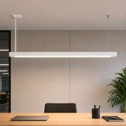Светильник подвесной линейный 125см MSK Electric Office под две led лампы G-13 SL-120-2T8 WH