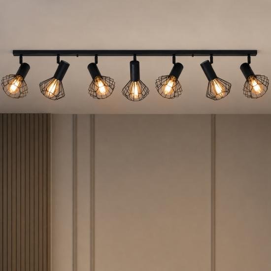 Світильник лофт MSK Electric Diadem стельовий NL 22151-7 BK