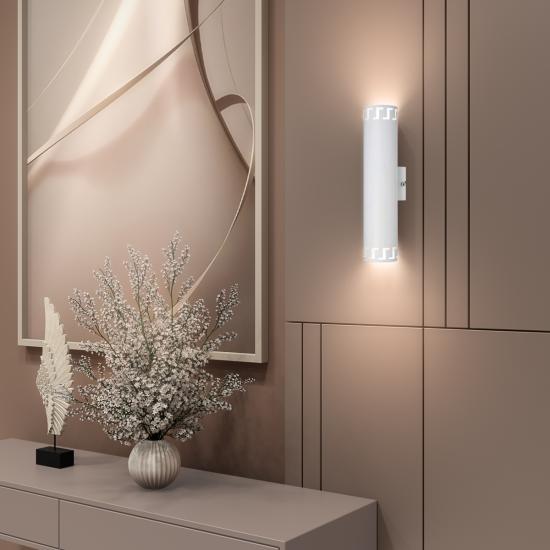 Світильник настінний MSK Electric Greece бра під дві лампи NL 2440 WH