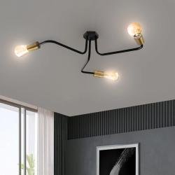 Люстра лофт MSK Electric Maze з бронзовими патронами MSK Electric NL 6060/3 BK+BN