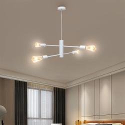 Люстра підвісна MSK Electric Asket на чотири плафони Е27 NL 6120-4 WH біла