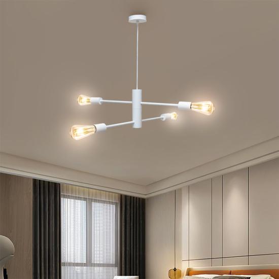 Люстра подвесная MSK Electric Asket на четыре плафона Е27 NL 6120-4 WH белая