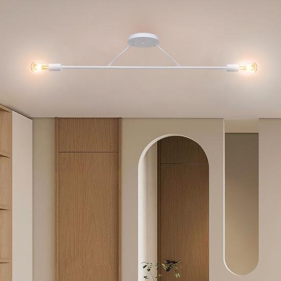 Люстра подвесная MSK Electric Asket на две лампы Е27 NL 10320-2 WH белая