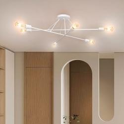 Люстра підвісна MSK Electric Asket на шість ламп Е27 NL 10320-6 WH біла