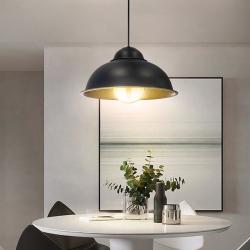 Світильник підвісний в стилі лофт MSK Electric Dome СП 3614 BK+GD