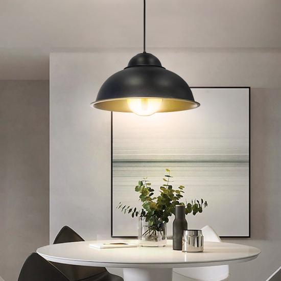 Светильник подвесной в стиле лофт MSK Electric Dome СП 3614 BK+GD