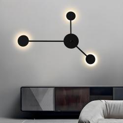 Настінний світильник MSK Electric Disk на три лампи G4 чорний NL 7250-3 BK