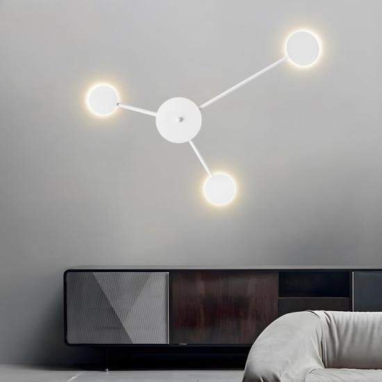 Настенный светильник MSK Electric Disk на три лампы G4 белый NL 7250-3 WH