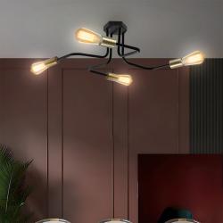 Люстра лофт MSK Electric Maze з бронзовими патронами MSK Electric NL 5050/4 BK+BN
