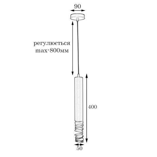 Світильник підвісний MSK Electric Spiral NL 3622-8 WH