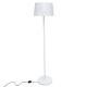 Торшер MSK Electric Palermo c белым плафоном из ткани под лампу Е27 с белым основанием NL 3621 WH+WH