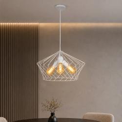 Подвес лофт MSK Electric Camelia белый на три лампы NL 3329-3 W