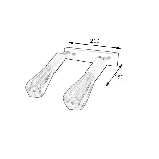 Светильник в стиле лофт с поворотным механизмом MSK Electric Asket NL 1222-2 W