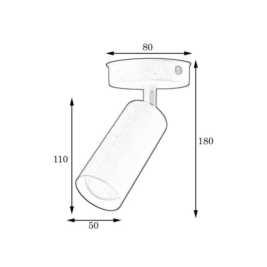 Светильник в стиле лофт MSK Electric Tube спот с поворотным механизмом NL 1105-1 BN