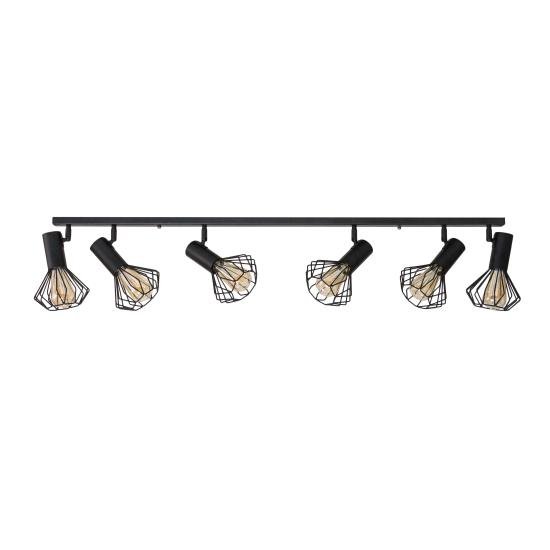 Світильник лофт MSK Electric Diadem стельовий NL 22151-6 BK