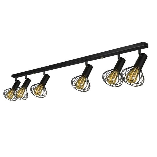 Светильник лофт MSK Electric Lotus потолочный NL 14151-6 BK