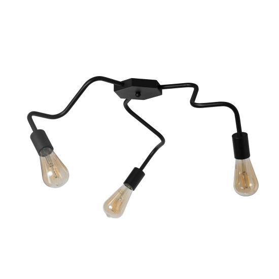 Люстра лофт MSK Electric Laminari потолочная на три лампы NL 17503-3 BK