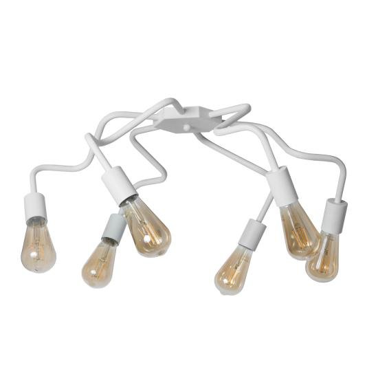 Люстра лофт MSK Electric Laminari потолочная на шесть ламп NL 17503-6 WH
