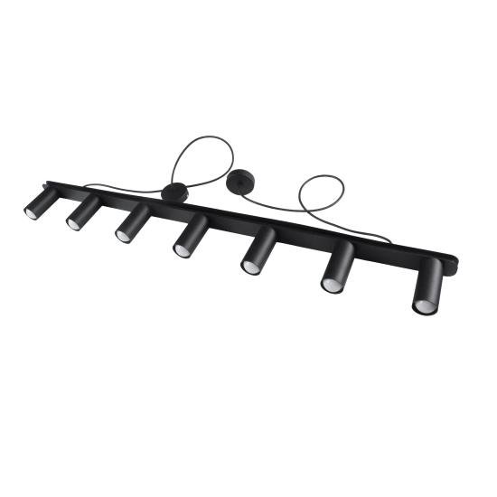 Люстра подвесная MSK Electric Tube в стиле лофт NL 2450-7 BK