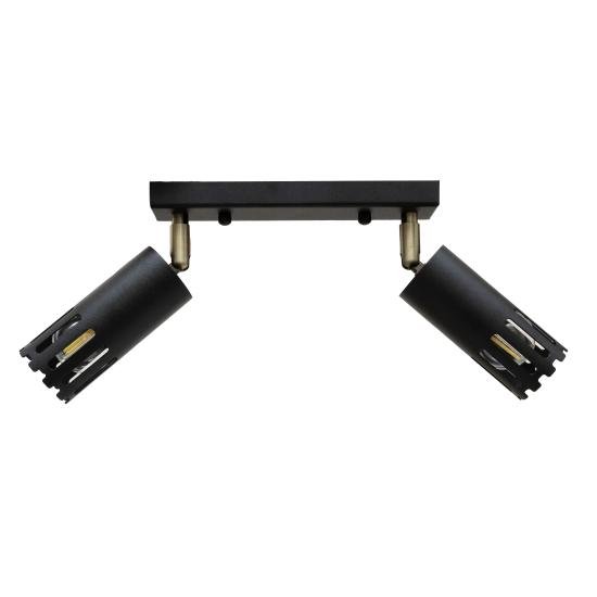 Светильник потолочный MSK Electric Teramo спот поворотный на два плафона NL 180501-2 BK