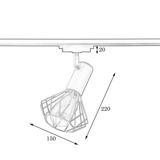 Светильник трековый MSK Electric Diadem поворотный на шинопровод белый NT 22151-1 WH