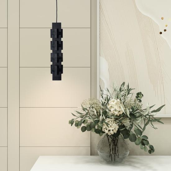 Светильник подвесной MSK Electric Norden под лампу Е27 черный NL 4280 BK