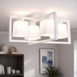Люстра стельова MSK Electric Boston на чотири плафони під лампу Е27 NL 400230-4 WH