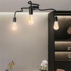 Люстра лофт MSK Electric Laminari стельова на три лампи NL 17503-3 BK