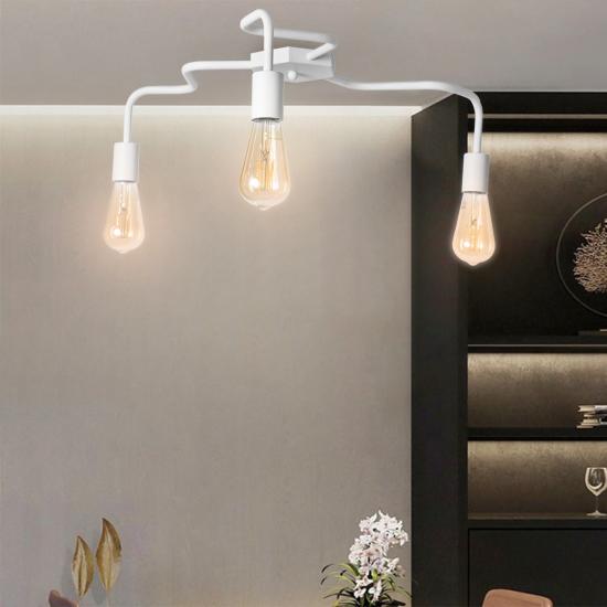 Люстра лофт MSK Electric Laminari стельова на три лампи NL 17503-3 WH