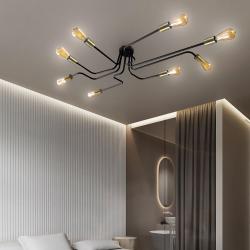 Люстра лофт MSK Electric Maze з бронзовими патронами MSK Electric NL 13060/8 BK+BN