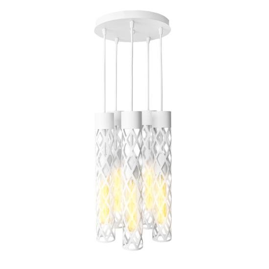 Светильник подвесной MSK Electric Flow в стиле лофт на круглом основании NL 6041-5R WH