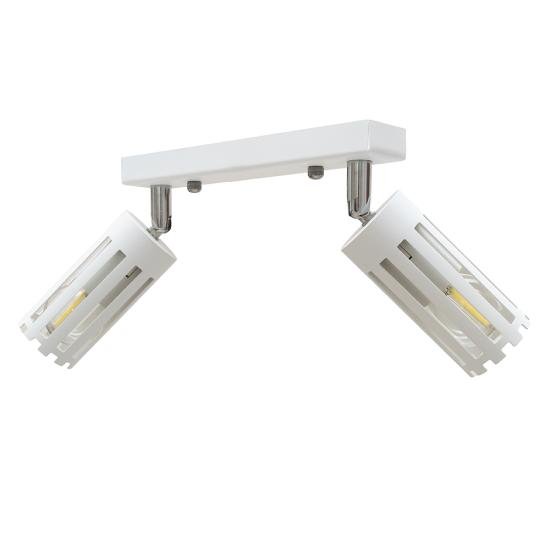 Светильник потолочный MSK Electric Teramo спот поворотный на два плафона белый NL 18050-2 WH